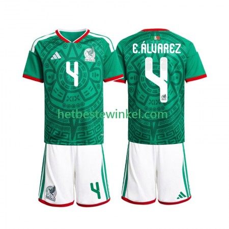Mexico Edson Alvarez 4 World Cup Voetbalshirts Kind Thuis 2026